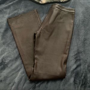 Bcbgmaxazria brown leather pants